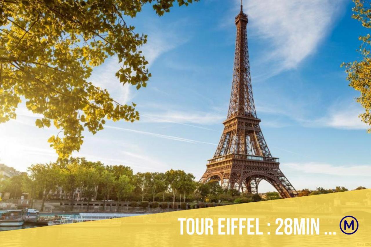 Immotovo - Suite Moderne - Paris 8 Min - Parking - Netflix Villejuif Exteriör bild